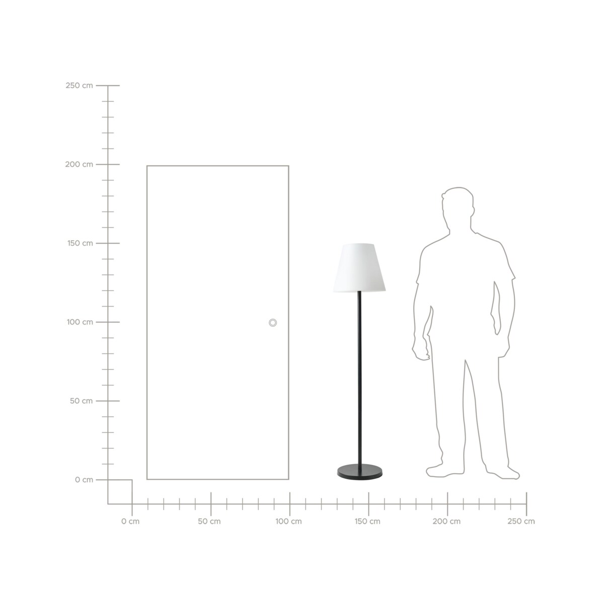 Lampa ogrodowa podłogowa LED FONESCA 150 cm Z pilotem Biały