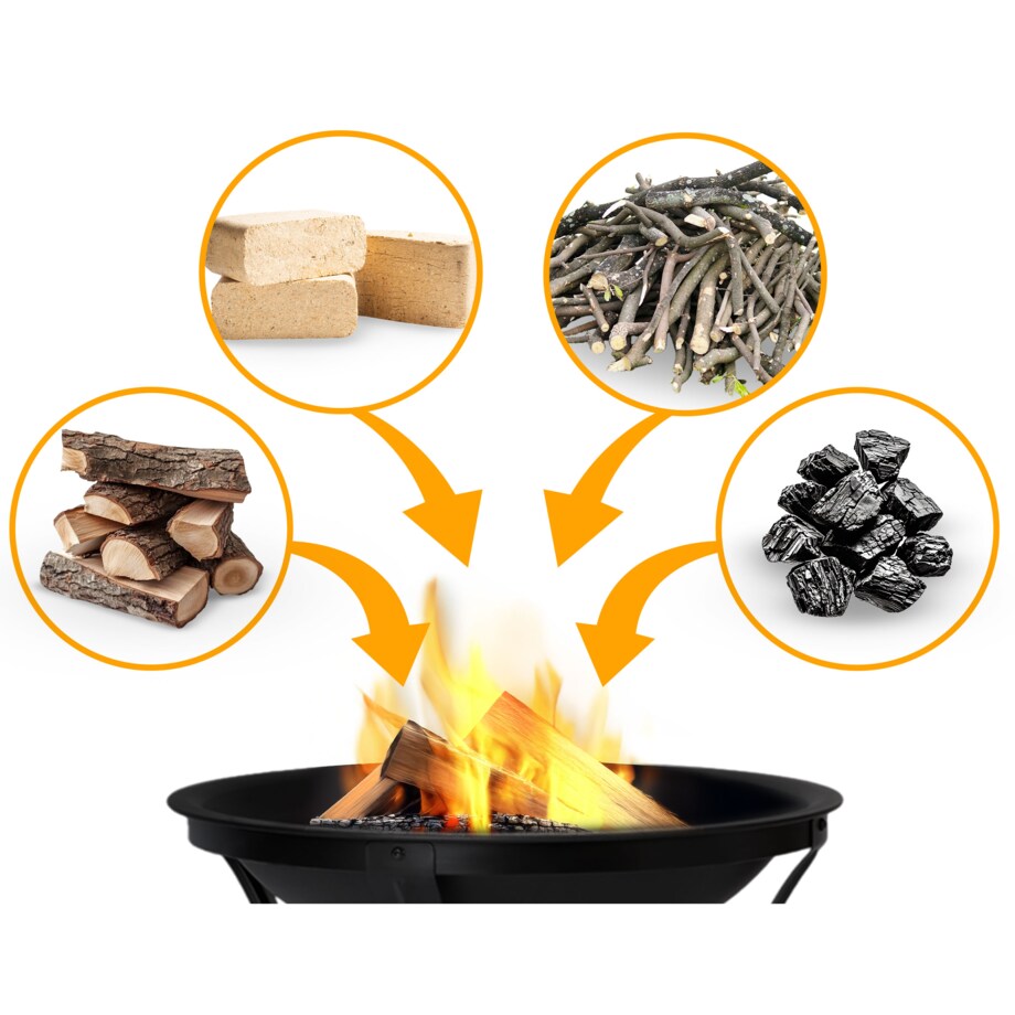 Palenisko ogrodowe z pokrywą uchwytami na ognisko grill 60cm Berdsen