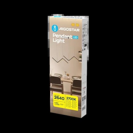 lampa wisząca led z metalu i silikonu, 23 w, 6500k asymetryczna