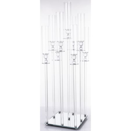 Świecznik ozdobny szklany na 9 świec 104x36x33 cm MULTISY