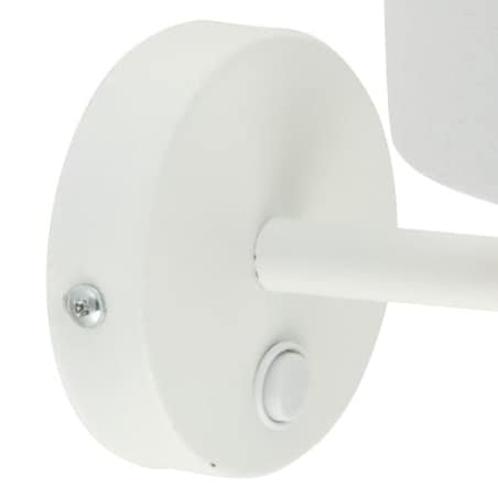 Okrągła kinkiet glamour Hilton 4770 TK Lighting tuba tkaninowy biały złoty