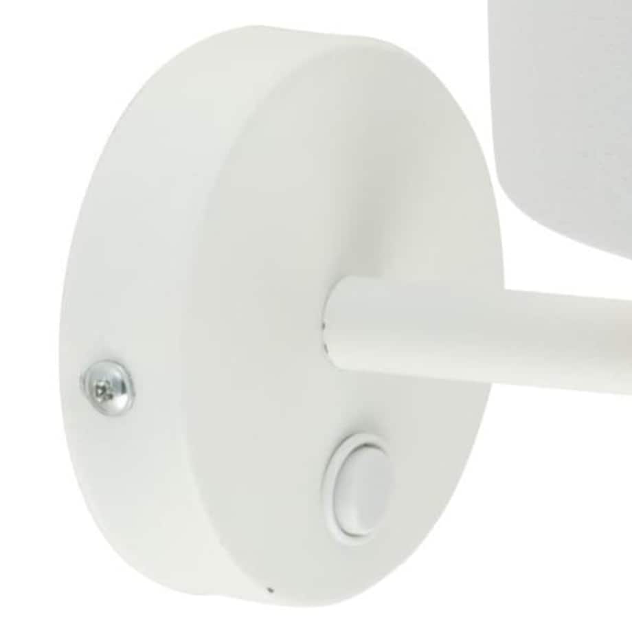 Okrągła kinkiet glamour Hilton 4770 TK Lighting tuba tkaninowy biały złoty