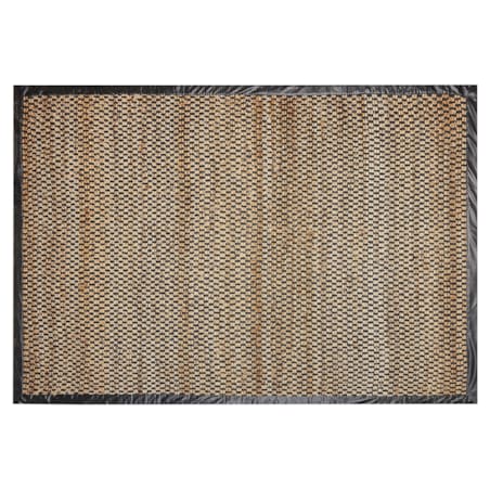 Dywan z juty 140 x 200 cm czarno-beżowy GERCE