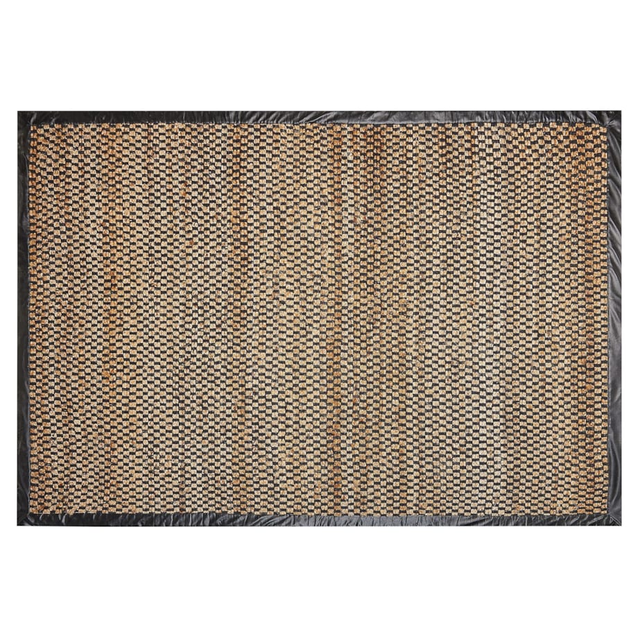 Dywan z juty 140 x 200 cm czarno-beżowy GERCE