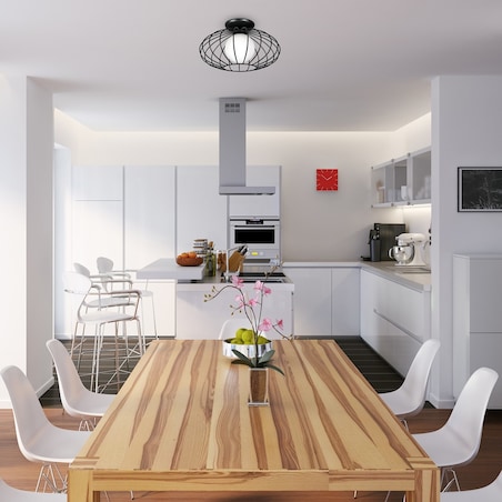 Lampa sufitowa KRONOS MLP4425 druciana do salonu czarna