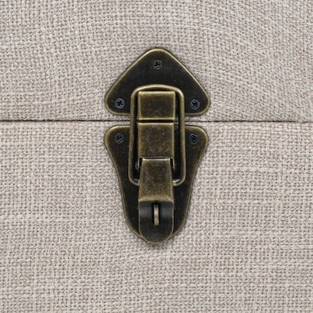 vidaXL Ławka ze schowkiem, lite drewno i stal, 111 x 34 x 37 cm