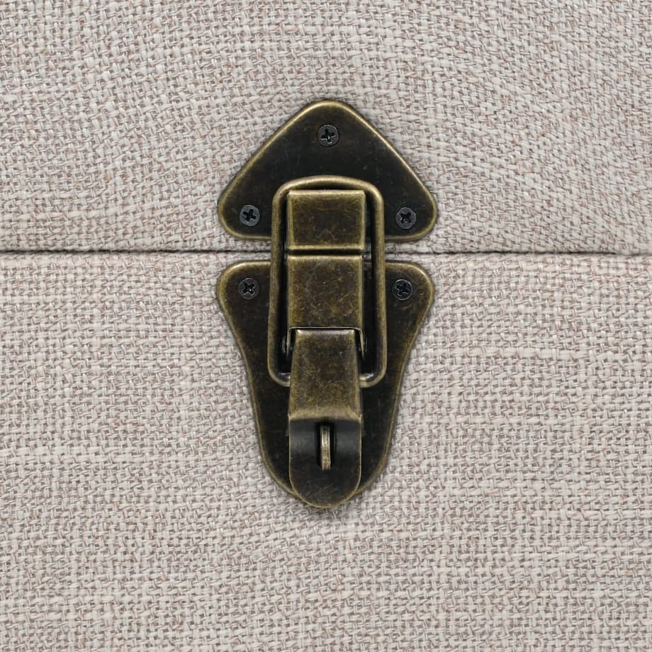 vidaXL Ławka ze schowkiem, lite drewno i stal, 111 x 34 x 37 cm