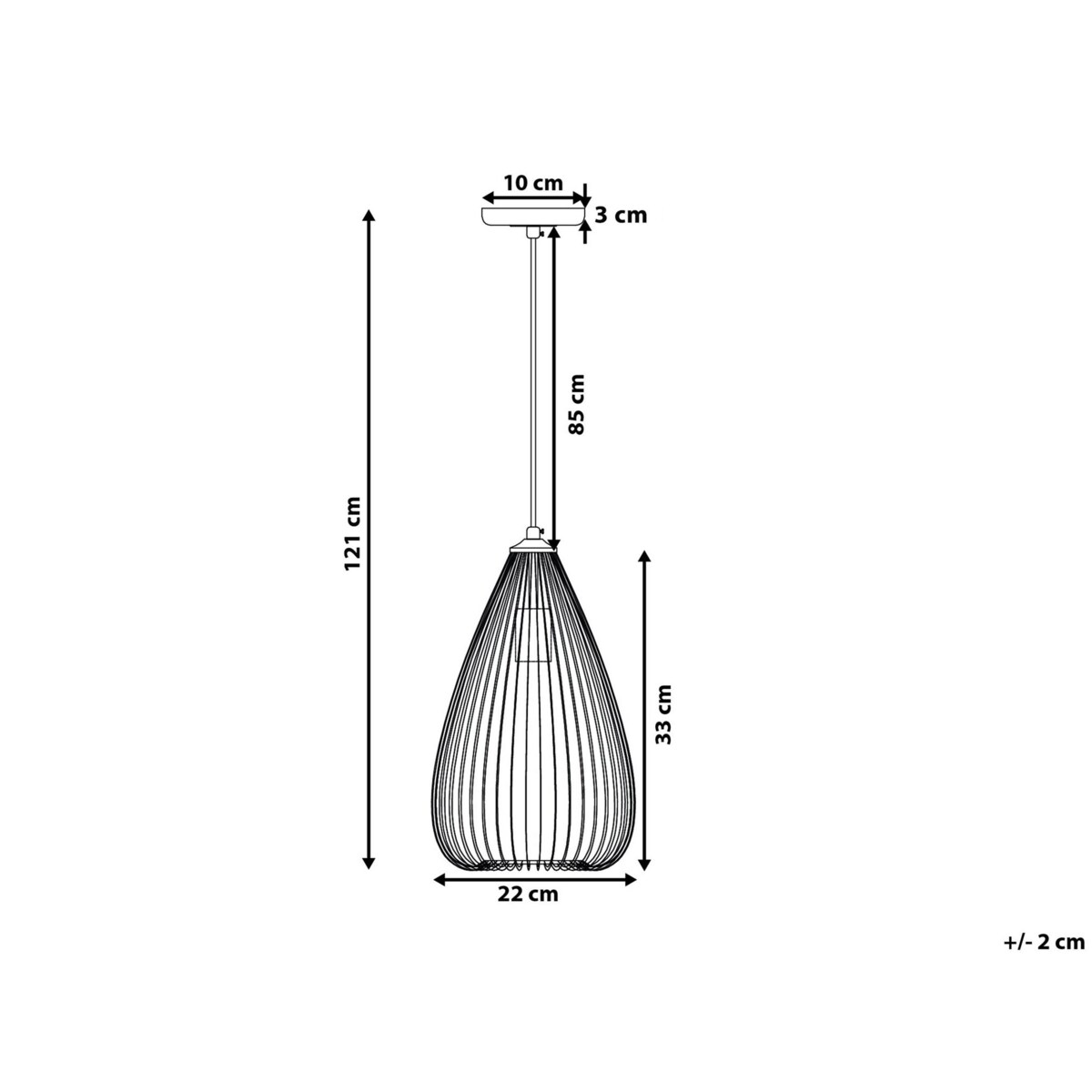 Lampa wisząca metalowa czarna CONCA