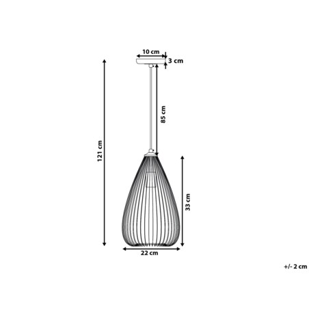 Lampa wisząca metalowa czarna CONCA