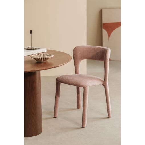 Krzesło do jadalni tapicerowane Brussels różowe