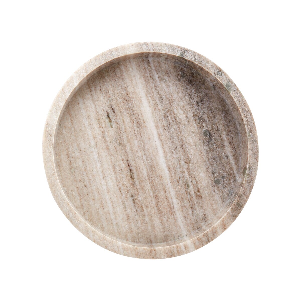 Taca dekoracyjna marmurowa beżowa ITEA