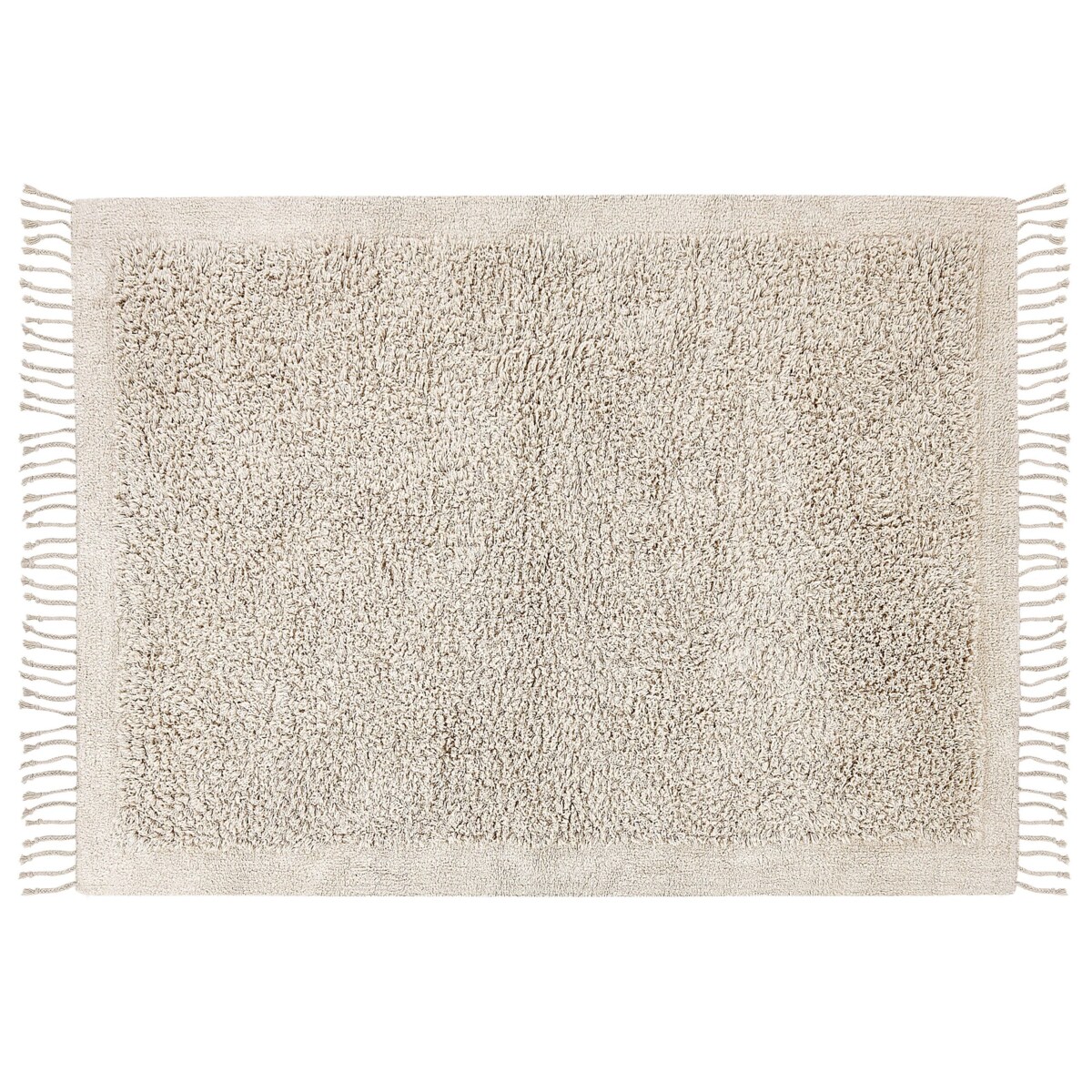 Dywan shaggy bawełniany 140 x 200 cm beżowy BITLIS