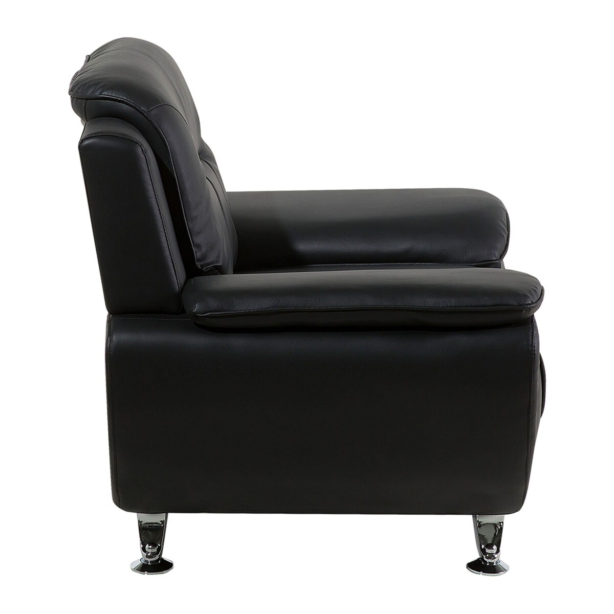 Fotel wypoczynkowy Skóra ekologiczna Czarny LEIRA