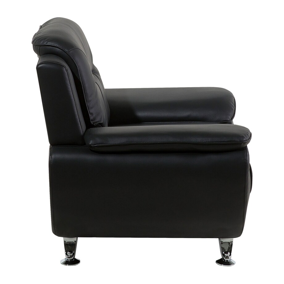 Fotel wypoczynkowy Skóra ekologiczna Czarny LEIRA