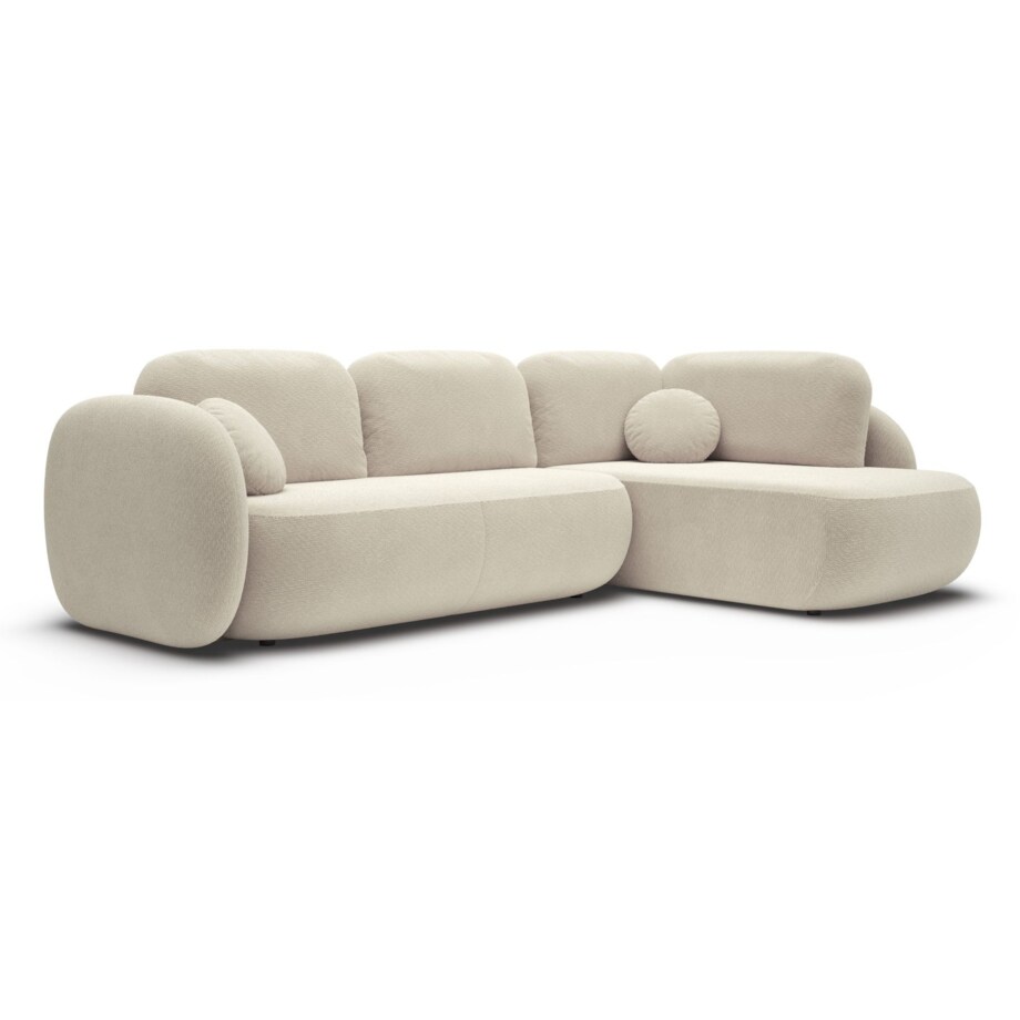 Nowoczesny Narożnik rozkładany OLIVIO II, prawy, beżowy