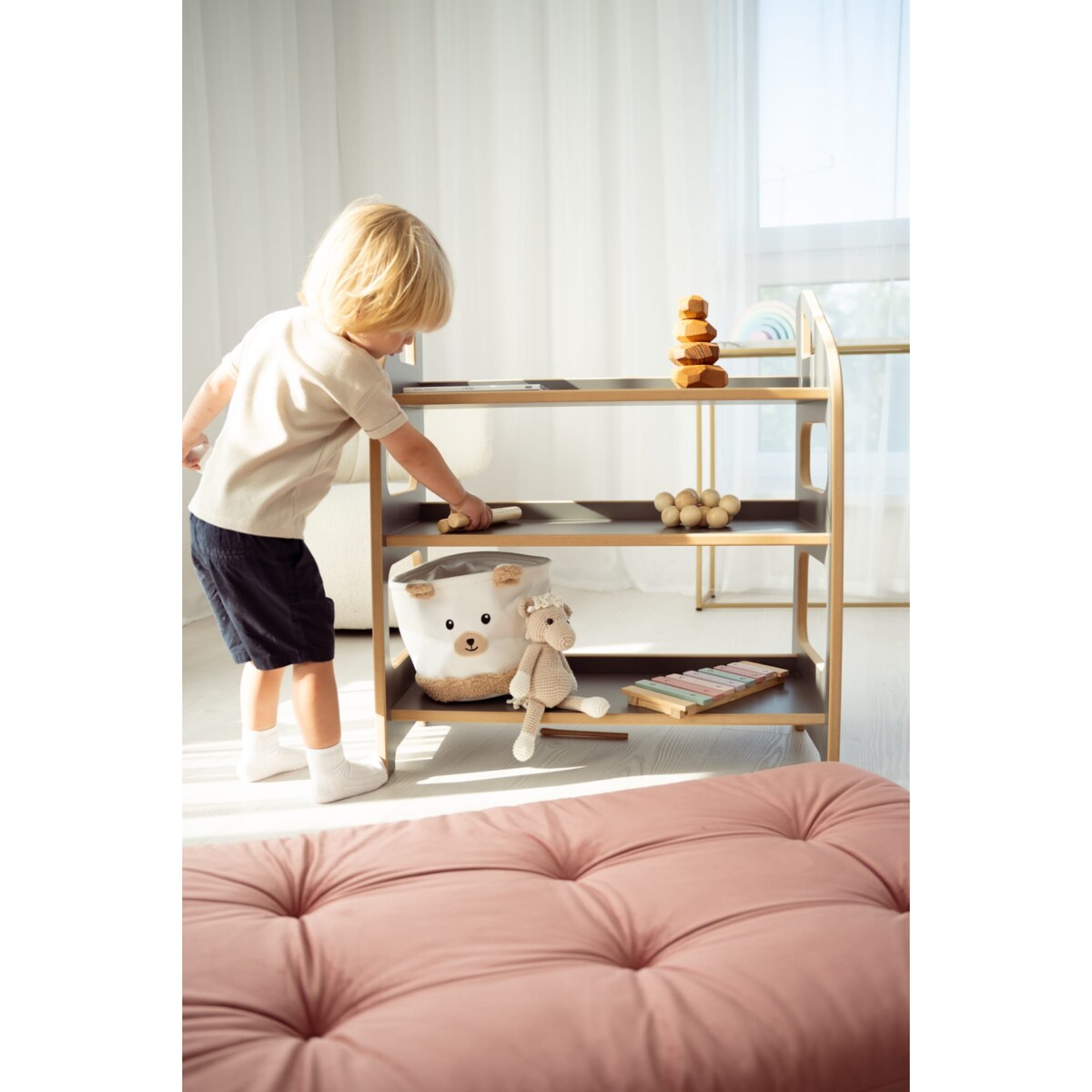 MAXI regał montessori - szary