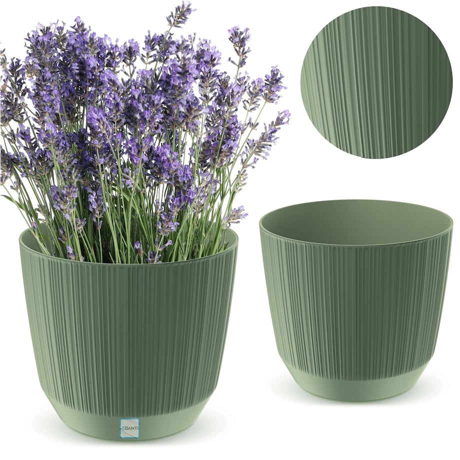 Doniczka Osłonka Domowa 14,6 Cm Ryfo Na Stół Parapet Do Domu Zielona