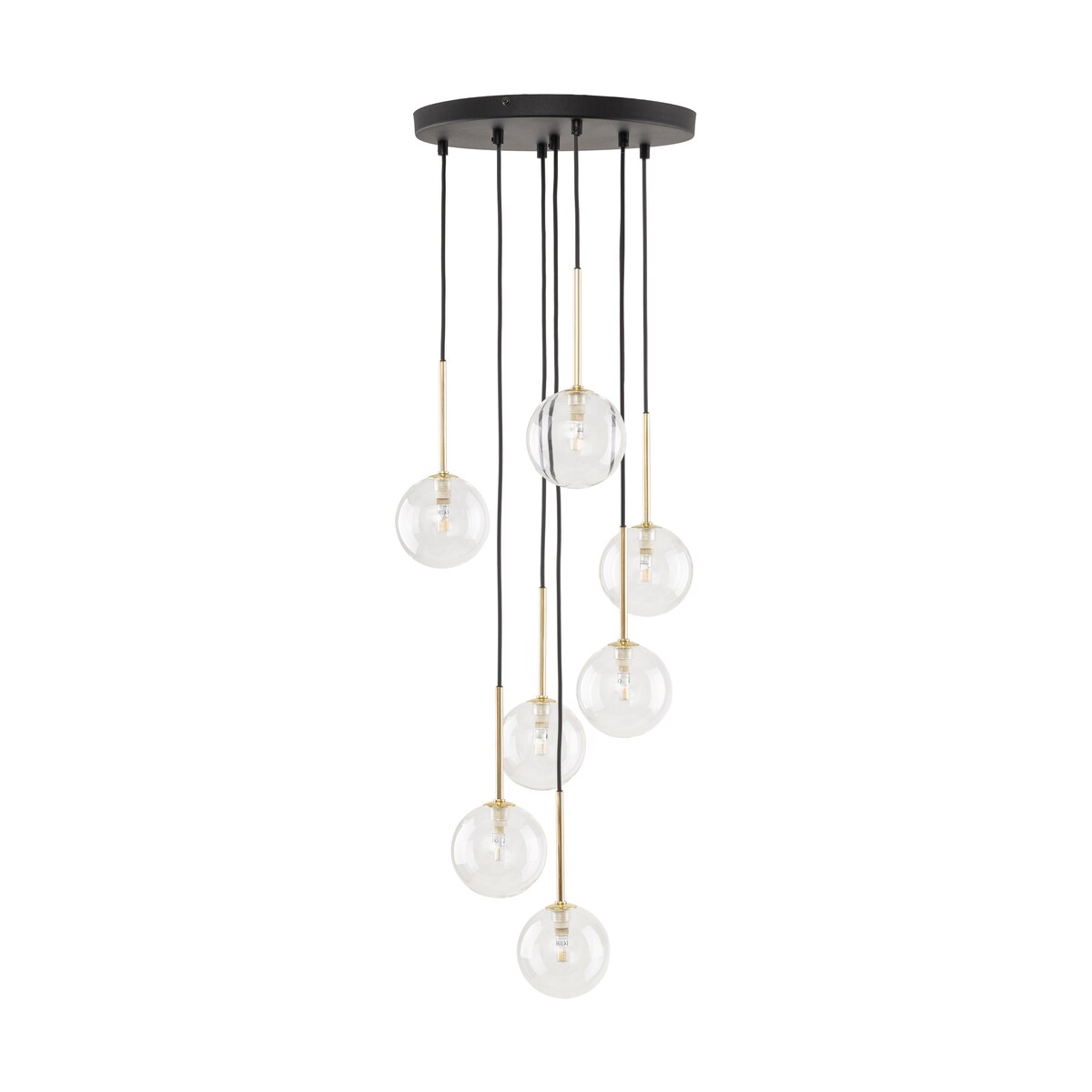 Lampa wisząca TK Lighting NILOS BLACK/GOLD 5362 7xG9 czarno-złota do salonu i jadalni