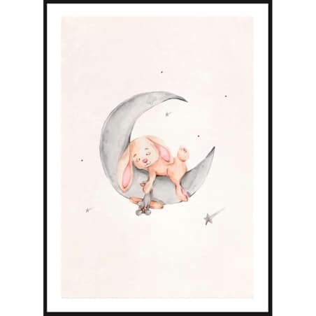 Poster Story, Plakat, Obraz - Króliczek Śpioszek, wymiary 21 x 30 cm