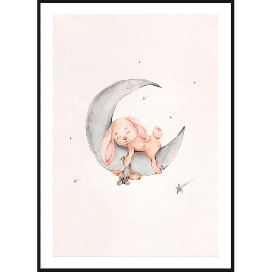 Poster Story, Plakat, Obraz - Króliczek Śpioszek, wymiary 21 x 30 cm