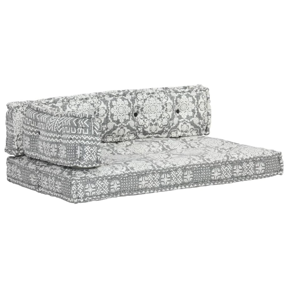 vidaXL Poduszki na sofę z palet, tkanina, jasnoszary patchwork