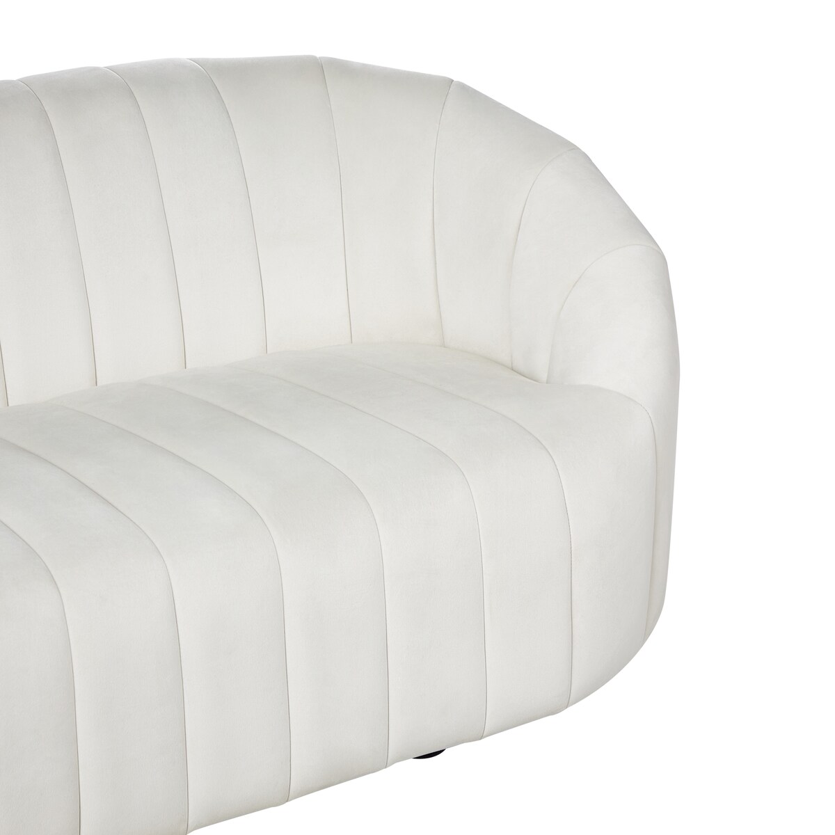 Sofa dla 2 osób MALUNG Welur Złamana biel