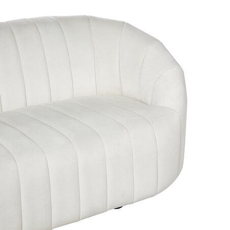 Sofa dla 2 osób MALUNG Welur Złamana biel