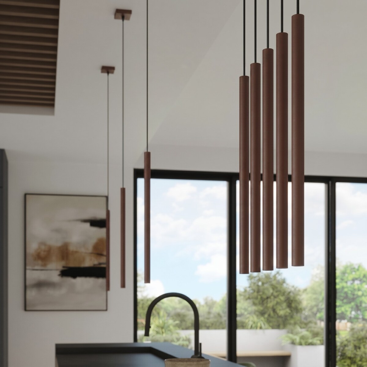 Lampa wisząca PASTELO 2 brązowa