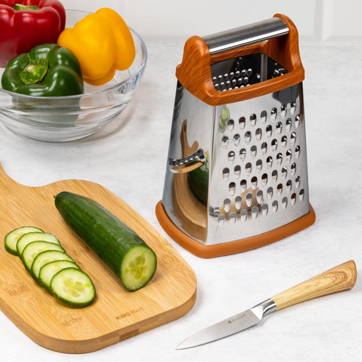 Tarka 4-krawedziowa do warzyw warzyw sera czekolady KINGHOFF