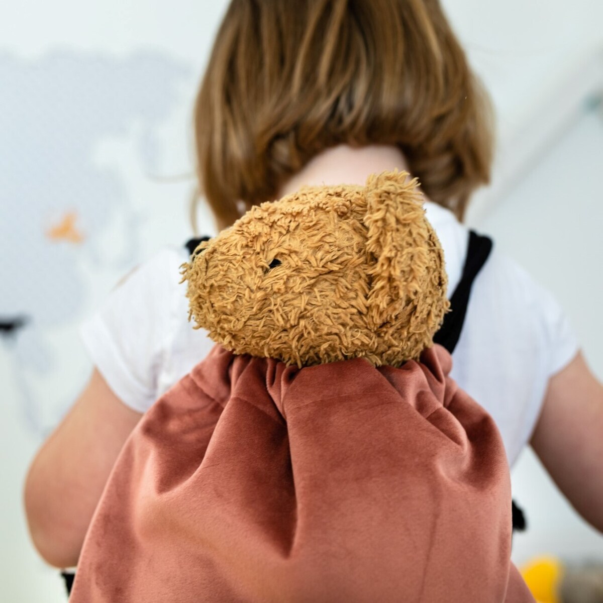 Worek plecak Kiddy Velvet, butelkowa zieleń, 28x40cm, Posh Velvet