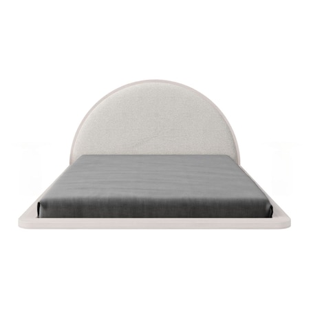 Łóżko lewitujące drewniane bukowe Visby MOMOKO / 120x200 cm, kolor biały