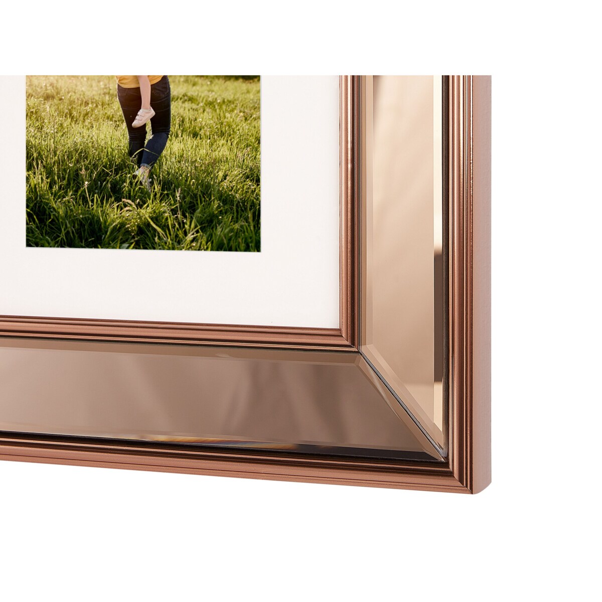 Multiramka na 3 zdjęcia lustrzana miedziana DABOLA