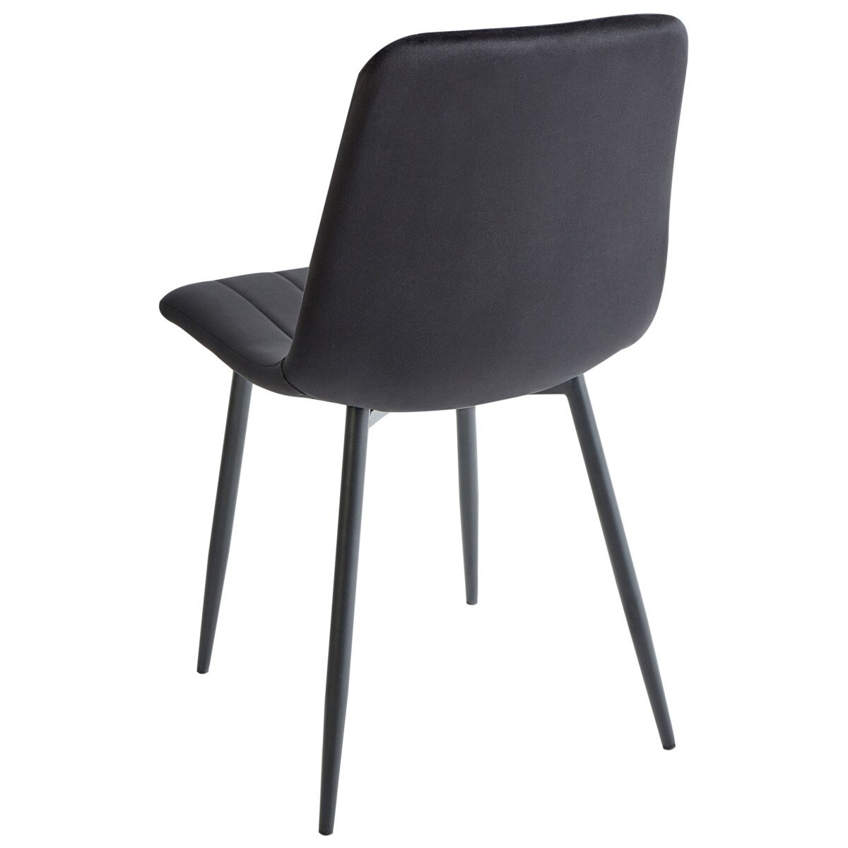 Zestaw 4 krzeseł do jadalni KALISPELL Welur Czarny
