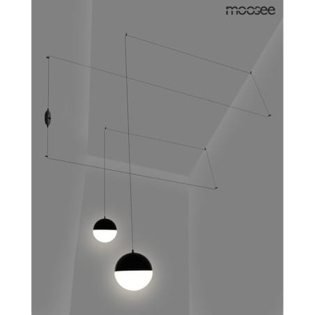 Lampa wisząca ścienna Bowl Duo MSE010100152 czarna biała