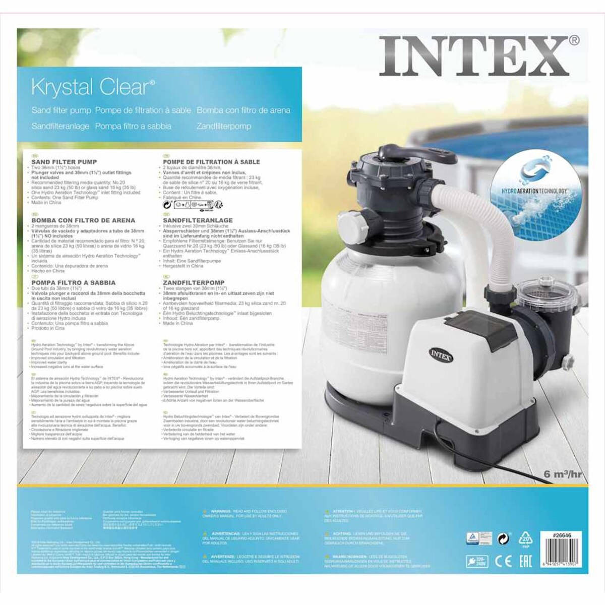 Intex Pompa z filtrem piaskowym Krystal Clear, 26646GS, 7,9 m³/h