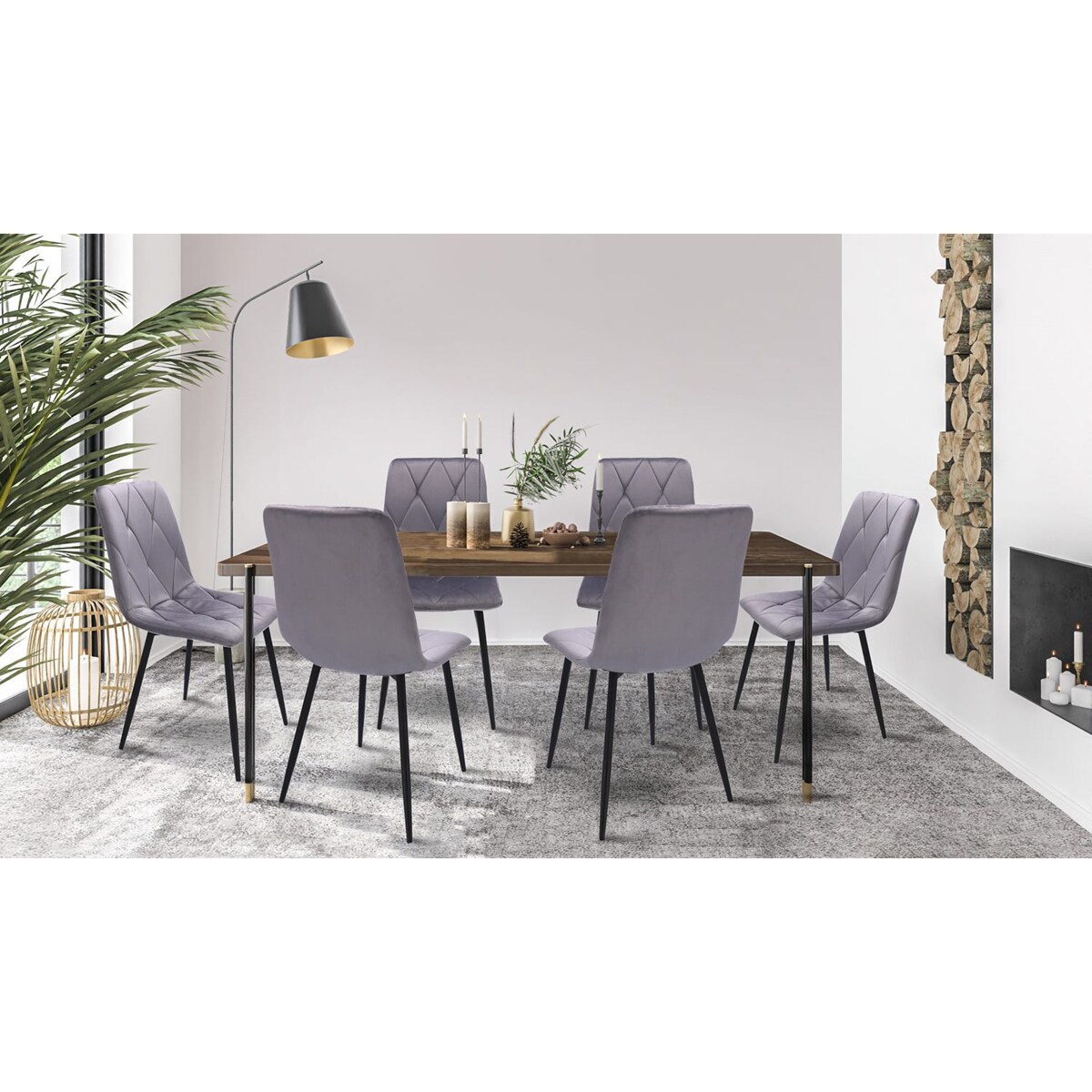 Krzesło PIADO szare (zestaw nogi + śruby)