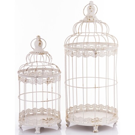 Klatka dekoracyjna metalowa kpl. 2 sztuki 47x19x19 i 62x25x25 cm