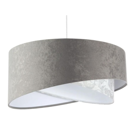 Lampa wisząca ALBIT szara/biała