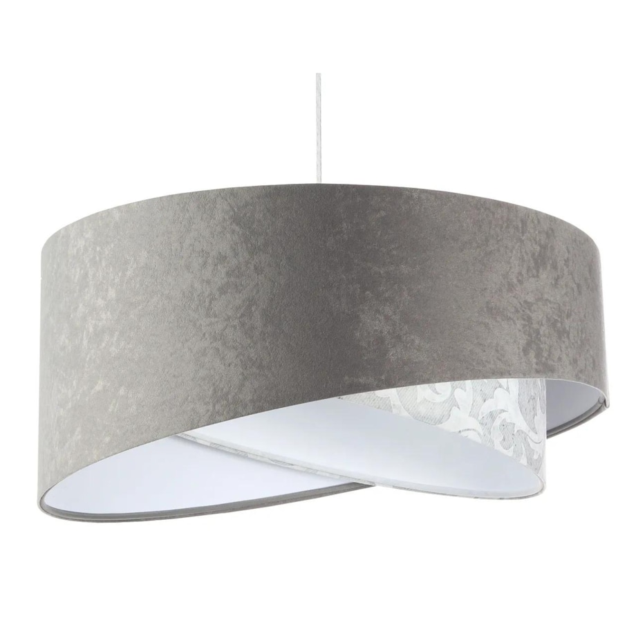 Lampa wisząca ALBIT szara/biała