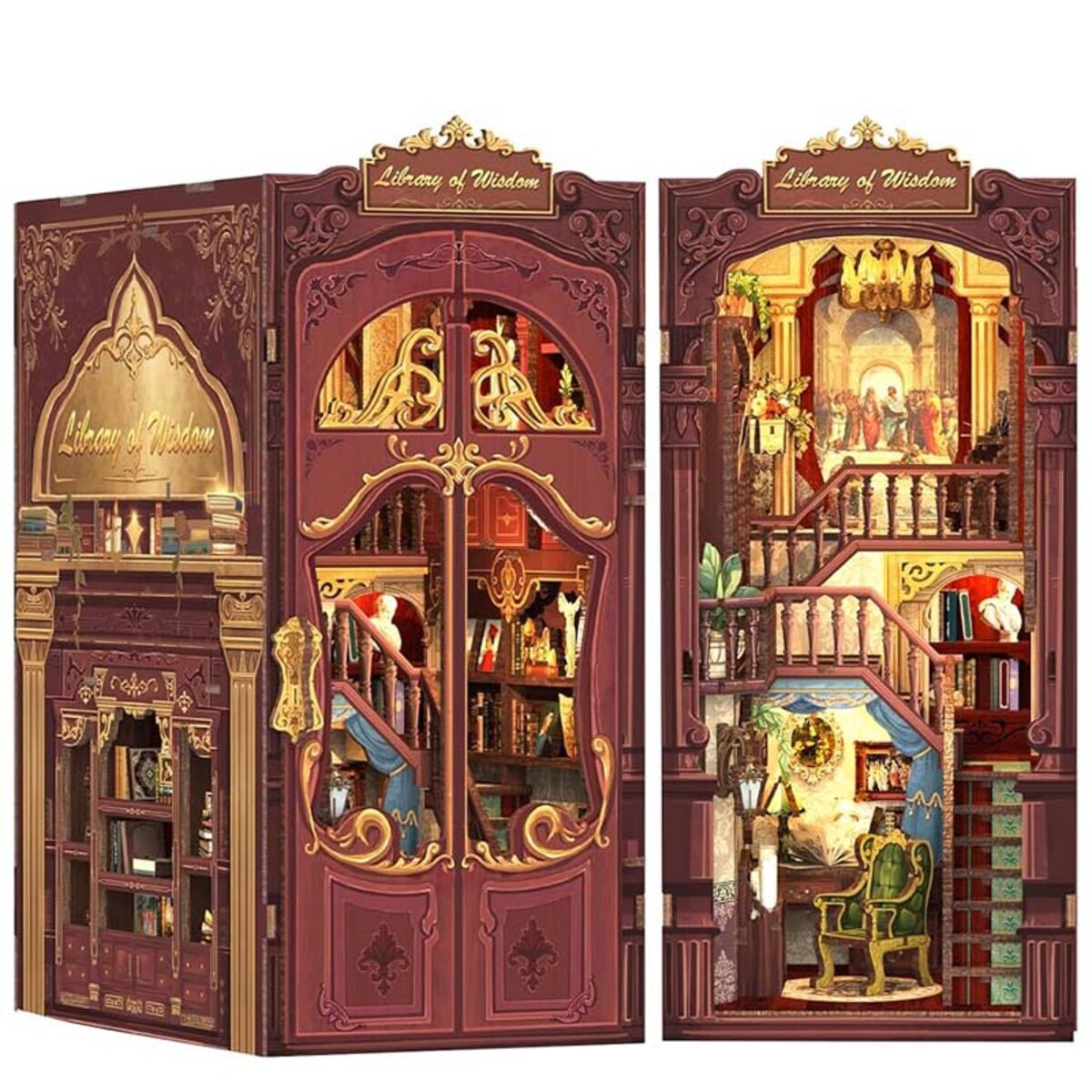 Miniaturowy domek Book Nook - Biblioteka mądrości - CuteBee