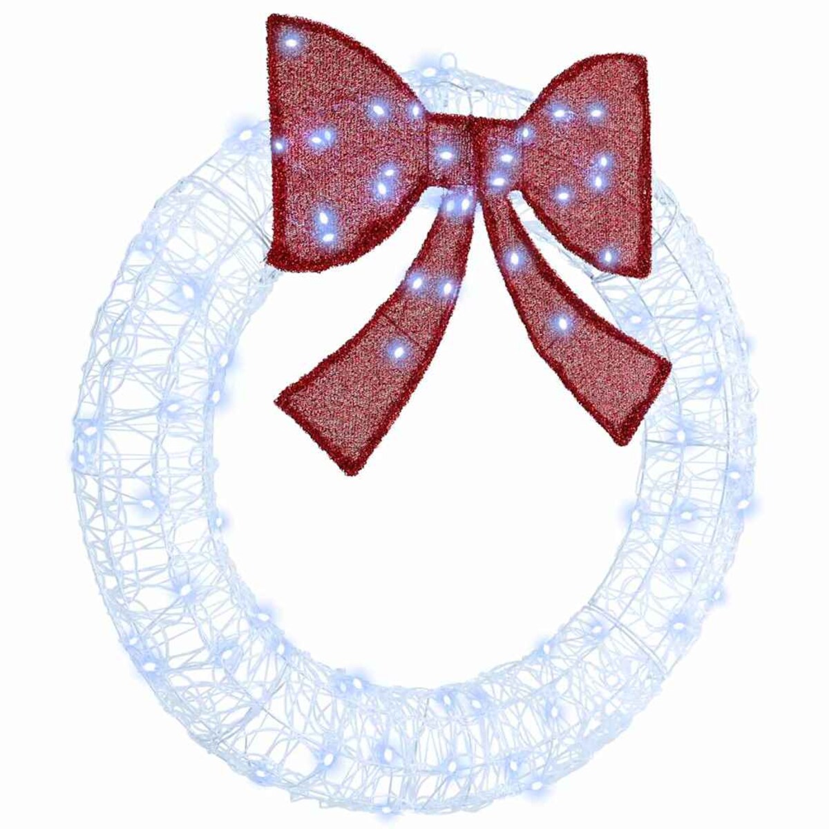 vidaXL Wianek z 80 diodami LED Zimna biel 90 cm Akryl