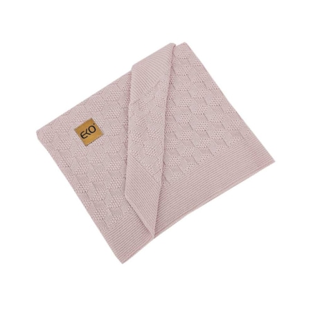 Kocyk bambusowy dla dziecka PUDROWY RÓŻ