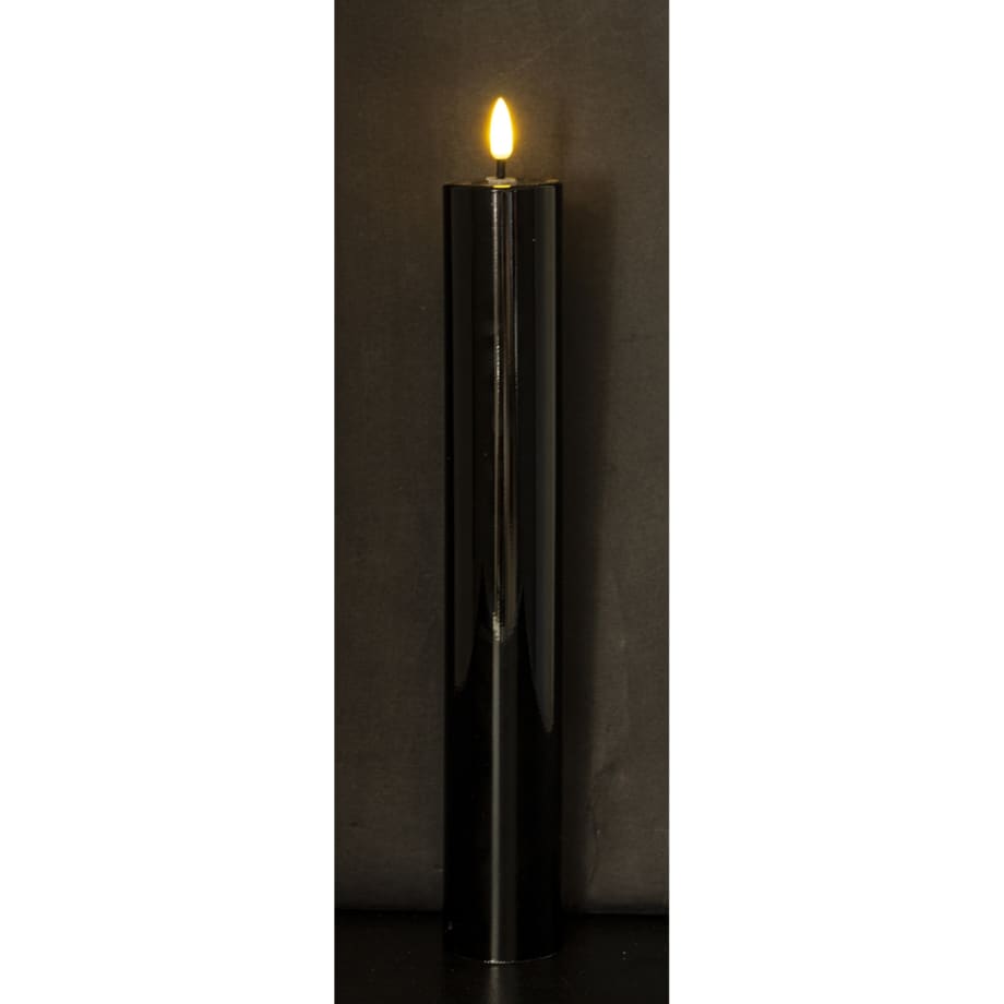 Świeca LED z tworzywa sztucznego TIMER 34x5x5 cm MOMBATTI czarna big