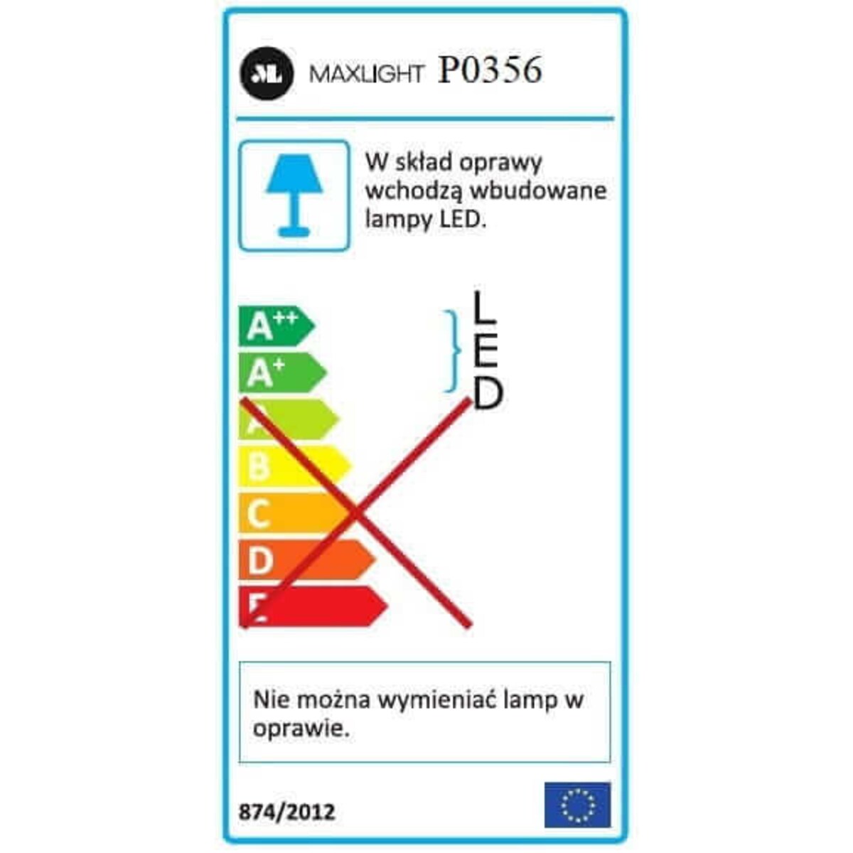 LAMPA wisząca HORIZON  P0356D Maxlight loftowa OPRAWA metalowa LED 16W 3000K zwis złoty