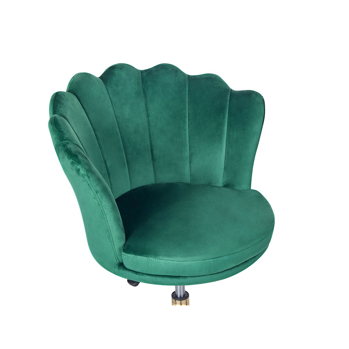 Krzesło biurowe regulowane welurowe zielone MONTICELLO II