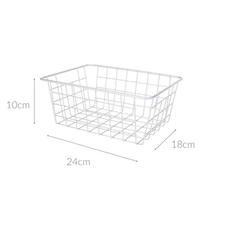 Koszyk metalowy na owoce, szary, 24 x 18 x 10 cm