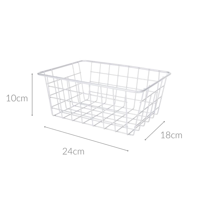 Koszyk metalowy na owoce, szary, 24 x 18 x 10 cm