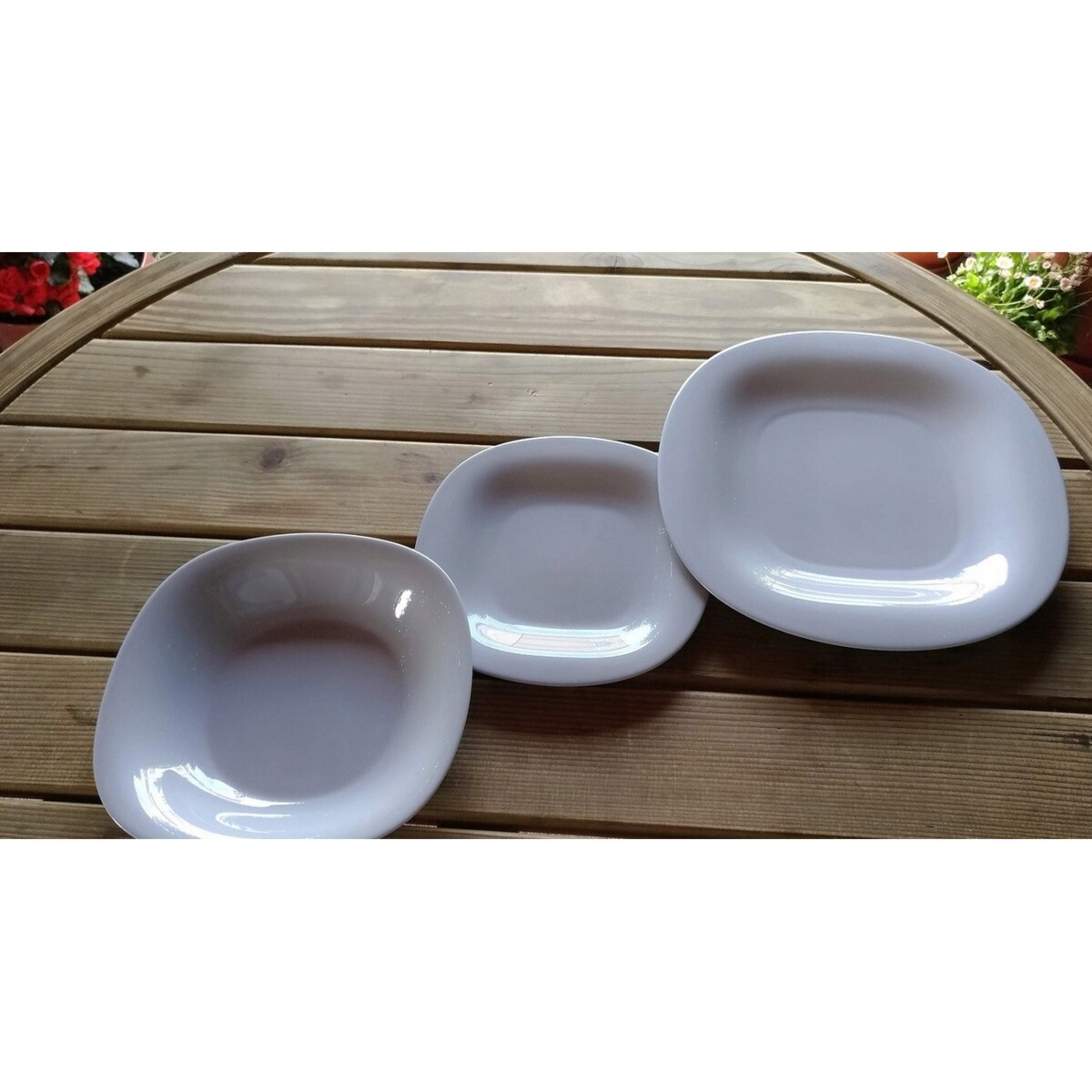 TALERZE GŁĘBOKIE NA ZUPĘ obiad danie 22cm 6szt komplet szare LUMINARC