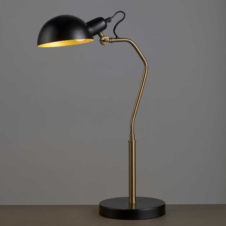 Biurkowa lampka do gabinetu Largo 95478 Endon aluminiowa czarna mosiężna
