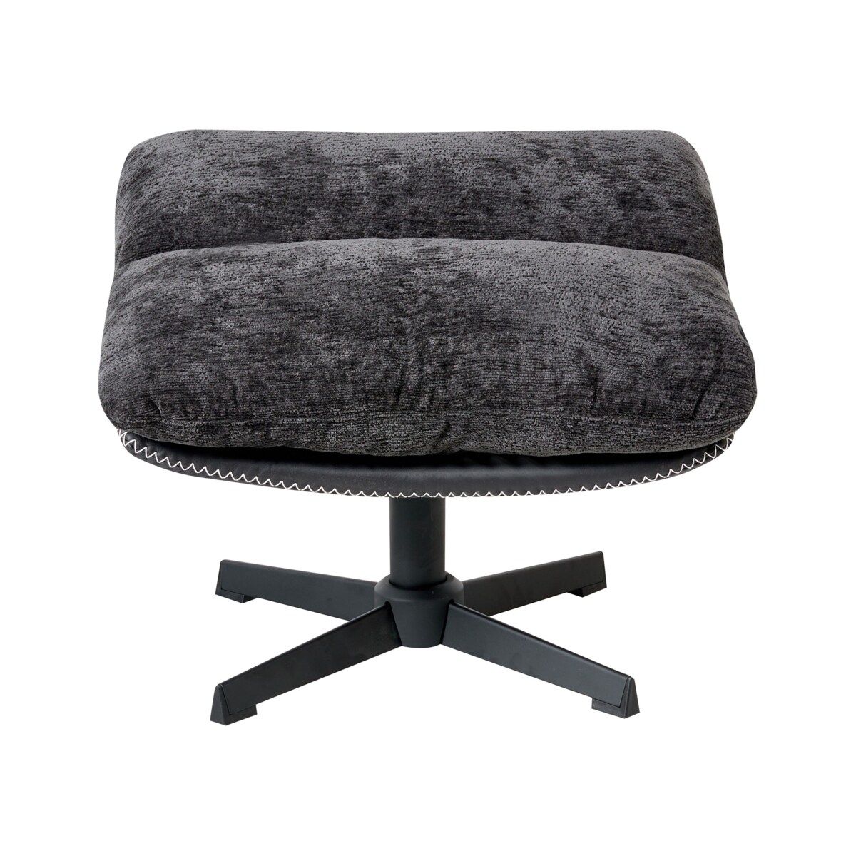 Fotel obrotowy TOVIK Z podnóżkiem Szenil Czarny